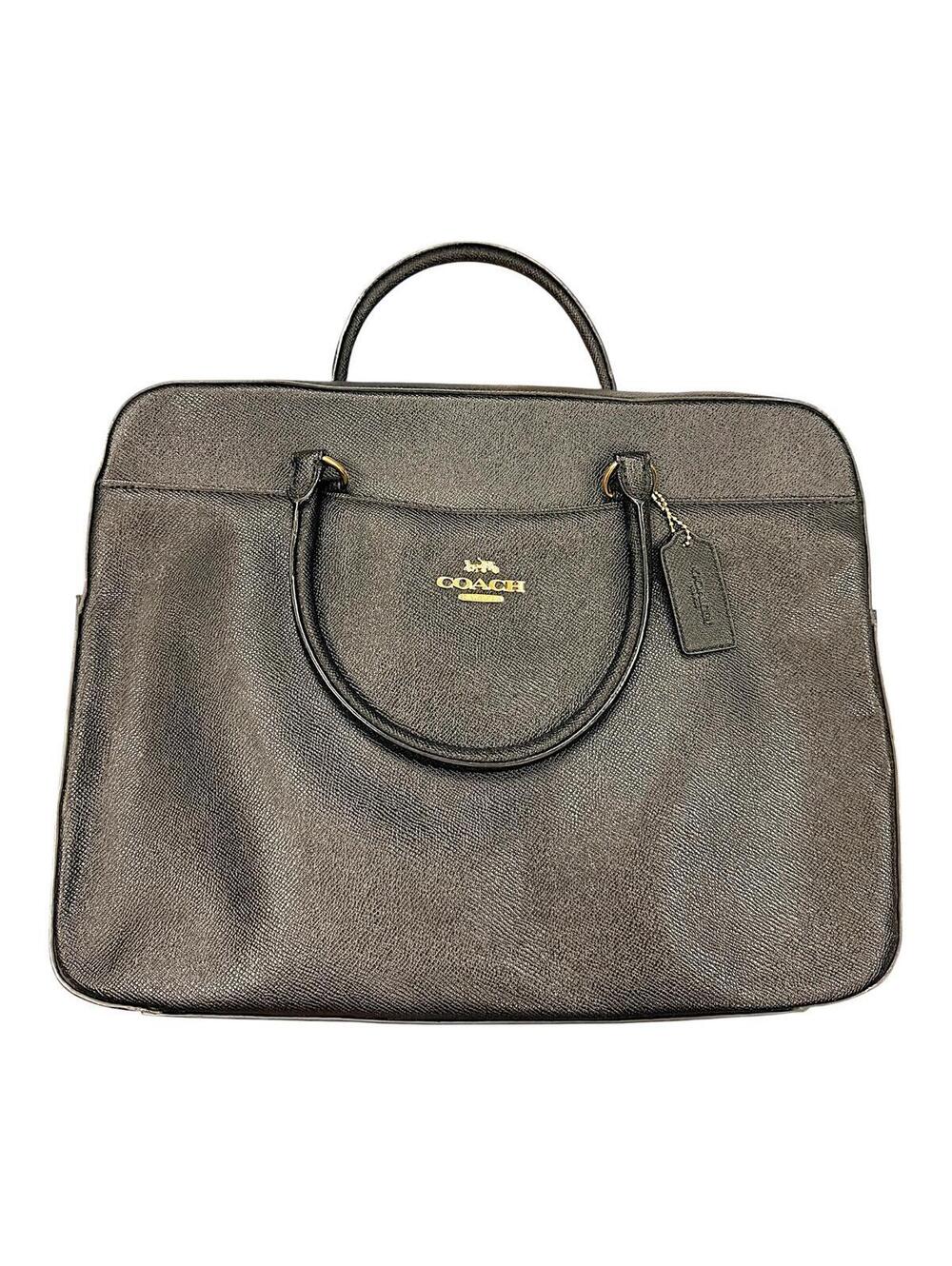 Coach Black Leather Briefcase Shoulder Bag with Strap NWOT